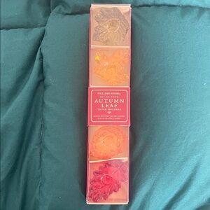 Williams Sonoma Colorful Leaf Candle Holders